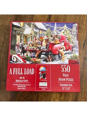 SunsOut "A Full Load" 550-Pc. Holiday Theme Jigsaw Puzzle